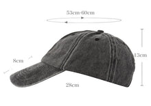 画像をギャラリービューアに読み込む, デニム キャップ 帽子 ビンテージ風 ベースボールキャップ 無地 ウォッシュウェル メンズ レディース
