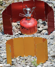 画像をギャラリービューアに読み込む, ウインドスクリーン ウィンドシェルター 超軽量 風よけ 板 アルミ 9プレート クッカー アウトドアコンロ カセットガス キャンプ用