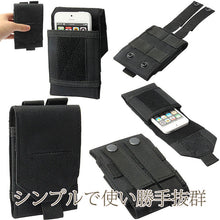 画像をギャラリービューアに読み込む, スマートフォン ポーチ ベルト装着可 メンズ レディース ベルトケース ウェストポーチ スマートフォン バッグ ベルクロ iPhoneSE(第2世代) 11 Pro Max XS Max 8Plusも収納可